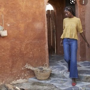 Doen Adnet Top Wheat sz S NWT